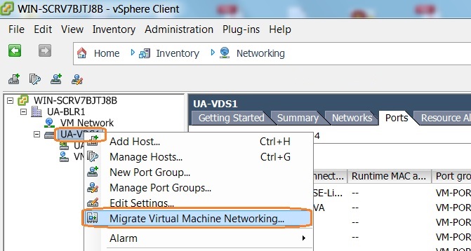 نحوه Migrate کردن ماشین های مجازی از DvSwitch به vSwitch در VMware